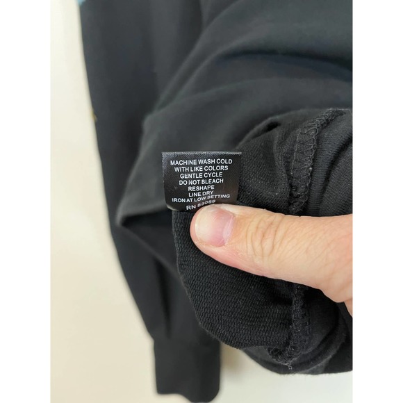 Drew Black Pullover Embroidered Sweatshirt Women's Size Medium - Picture 7 of 7